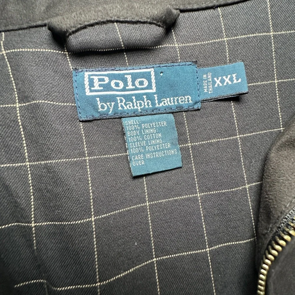 90s Ralph Lauren Harrington Jacket XXL 2 Extra Large Black Plaid Bi Swing Preppy